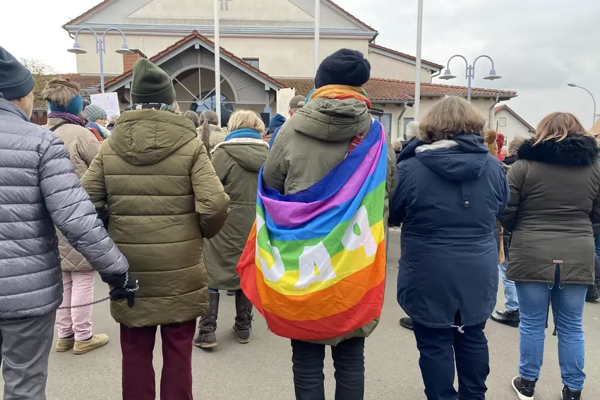 Anti-AfD-Kundgebung in Hettenleidelheim.