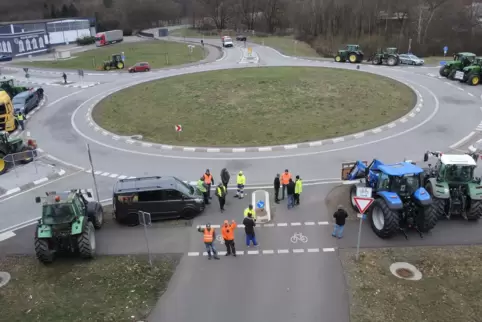 Die Bauernproteste des vergangenen Jahres – hier haben Landwirte im Ixheimer Kreisel die Autobahnauffahrten abgeriegelt – seien 