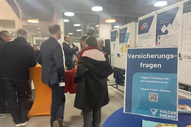 Bei einem B&uuml;rgerdialog am Mittwoch in Frankenthal wollten sich etwa 80 Besucher &uuml;ber die Geothermiepl&auml;ne informieren. Wichtiges 