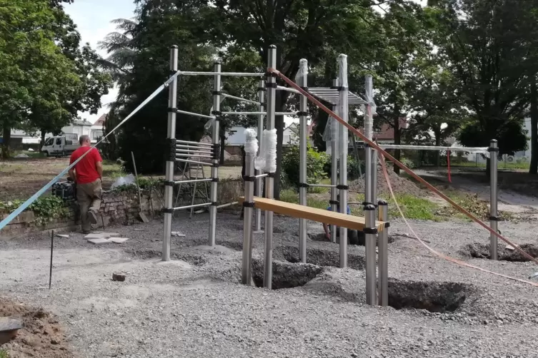Eine Calisthenics-Anlage wie hier in Schifferstadt soll auch am Palatinum entstehen. 