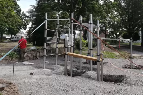 Eine Calisthenics-Anlage wie hier in Schifferstadt soll auch am Palatinum entstehen. 