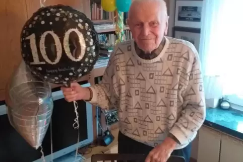 Karl Hammel an seinem 100. Geburtstag.