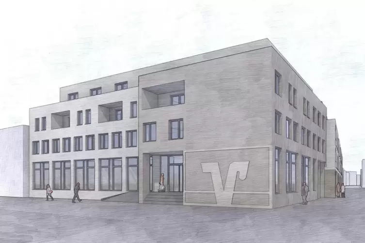 Projektskizze: neue Hauptstelle in Gr&uuml;nstadt.