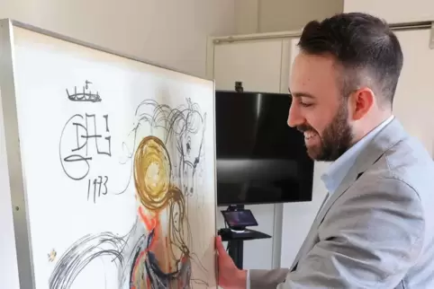 Charles Bamberger Junior mit einem Dali. 