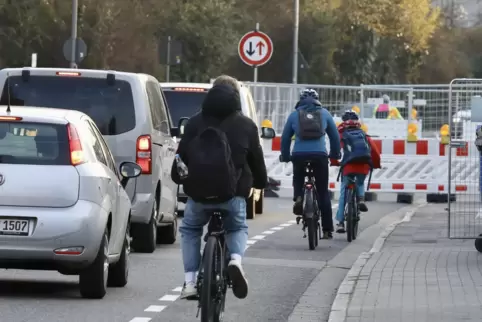 In der Annweiler Straße sorgt ein Kran für Einschränkungen. 