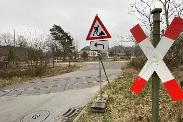 Dieser Bahn&uuml;bergang bei Beeden ist noch gut erkennbar. 