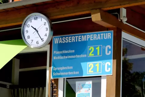 Wie schon in den beiden Vorjahren beträgt die Grundtemperatur auch dieses Jahr 21 Grad. 