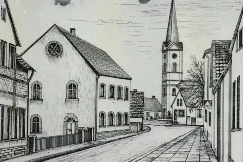Die Zeichnung von der Roxheimer Synagoge stammt von Raimund Graber. 