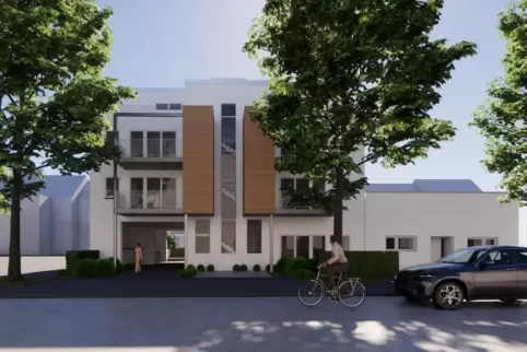 Geplantes Gebäude: Entwurf der Firma Heberger. Geplantes Gebäude: Entwurf der Firma Heberger.