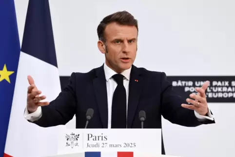 Frankreichs Präsident Macron wäre gern Anführer der Koalition. 