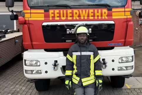 Begeisterter Feuerwehrmann: Edem Mally.