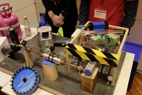 Pulsröhrenkühler Marke Eigenbau aus Frankenthal. Gewinner der Kategorie Physik. 