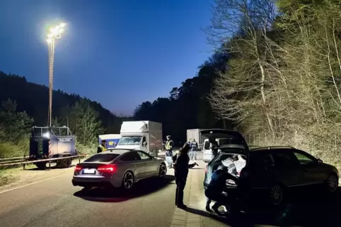 Die Kontrolle fand in der Nähe des Waldfriedhofs bei Pirmasens statt. 
