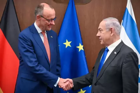 Bereits im Februar 2024 traf sich Friedrich Merz (links) als Oppositionsführer mit Israels Premier Benjamin Netanjahu. 
