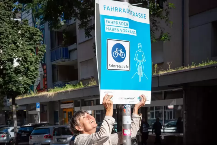 In Mannheim sind zuletzt viele Fahrradstra&szlig;en entstanden.