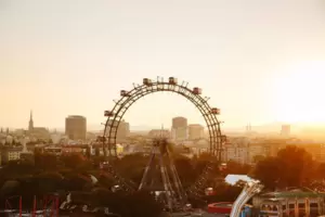 Tolle Kulisse: Der Prater in Wien. Tolle Kulisse: Der Prater in Wien.
