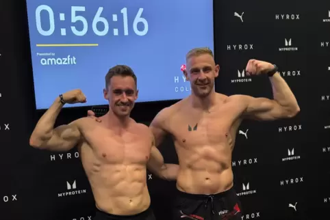 Stellten im Double in Köln eine neue Bestzeit auf: Daniel Gundall (links) und Tobias Kiefer, die zusammen zur WM reisen.