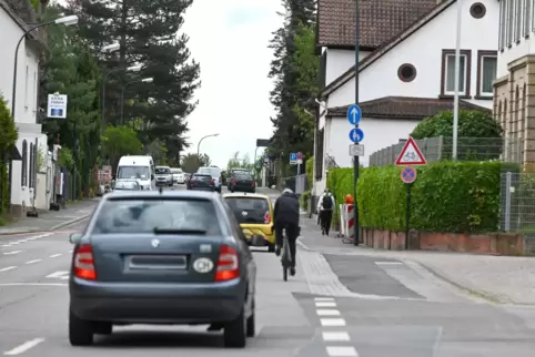 In der Weinstraße Süd sollen zwei Schutzstreifen für Radfahrer eingerichtet werden. 