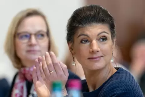 Wolf und Wagenknecht beim Thüringer BSW-Landesparteitag im Dezember 2024. 