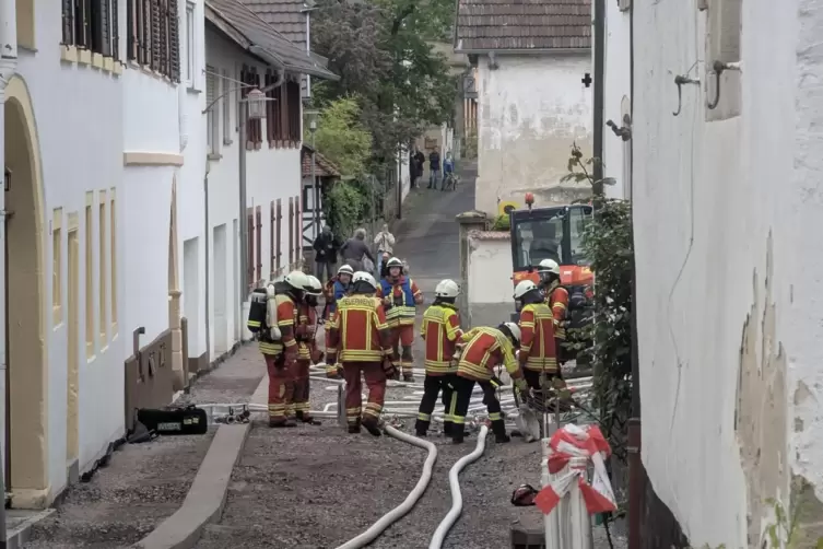 &Uuml;ber 100 Einsatzkr&auml;fte verhinderten das &Uuml;bergreifen der Flammen. 