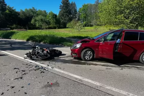 Die Unfallstelle bei Völkersweiler. 