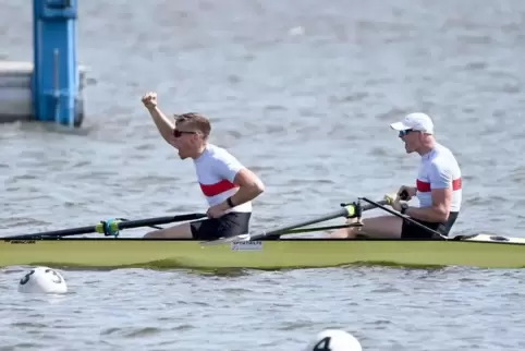 Große Freude: Leon Gronbach und Ole Bartenbach von der RG Speyer. 