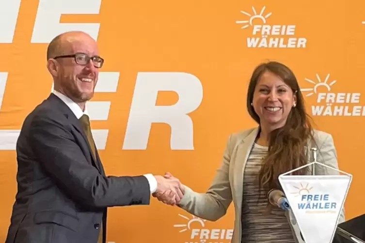 Tandem an der Spitze der Freien W&auml;hler: Christian Z&ouml;pfchen und Lisa-Marie Jeckel. 