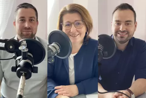 Christoph Schneider, Yvonne Draudt-Awe und Michael Daniel waren zu Gast in unserem Podcast-Studio, das für die Aufnahmen für ein
