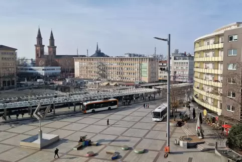 Der Berliner Platz in Ludwigshafen. 