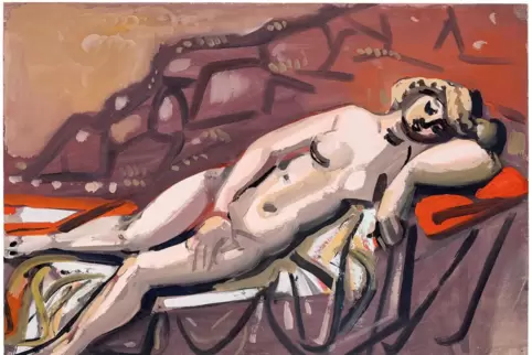 Traumverloren: Edvard Franks „Liegender Akt“, 1945 Traumverloren: Edvard Franks „Liegender Akt“, 1945
