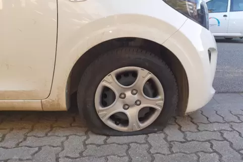 Paul-Egell-Straße: eines der betroffenen Fahrzeuge. 