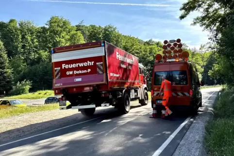 DIe K16 bei Wachenheim war mehrere Stunden gesperrt. 
