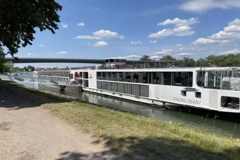 Schiff am Steiger der Firma Viking. 