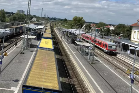 Der Bahnhof Wörth.