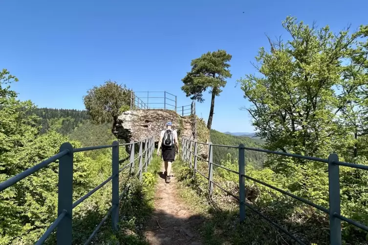 Auch der Felskopf am n&ouml;rdlichen Ende des Oberburgfelsens trug ehedem einen Turm.