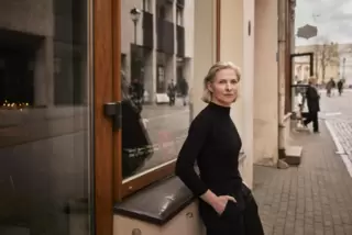 Vita Bartininkaite vor ihrem Restaurant Pas mus in Vilnius.
