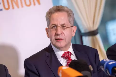 Ex-Verfassungsschutzpräsident Hans-Georg Maaßen ist das bekannteste Gesicht der Werteunion, hier Anfang 2024 während der Pressek