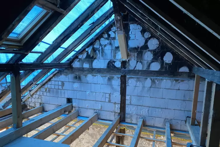 Blick in die obere Etage des Nautilus-Clubheims, die komplett entkernt worden ist.