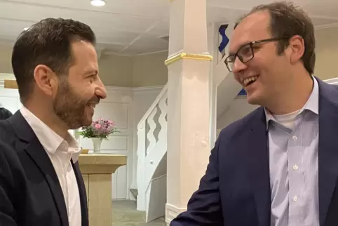 Wollen beide Bürgermeister von Grünstadt werden (von links): Mimmo Scarmato und Christoph Spies. 