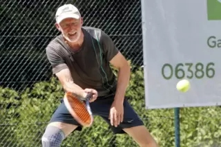 Markus Defland siegte bei den Herren 60 für die Bunker Boy’s im Einzel und im Doppel gegen den TC Jockgrim. 
