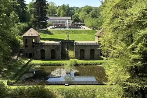 Blick auf die Fasanerie vom Trompetenhügel.