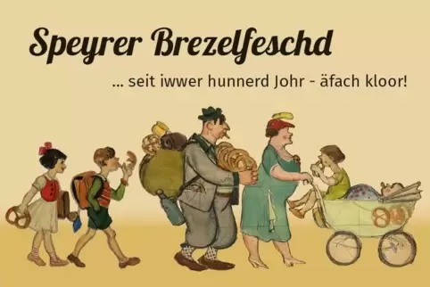 Sonderpostkarte zum Brezelfest. 
