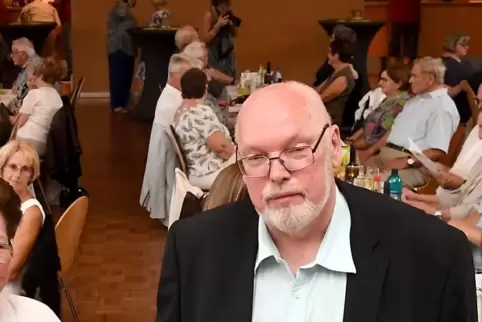 Uwe Fromme beim Festempfang des Partnerschaftstreffens 2023 in Bobenheim-Roxheim. 