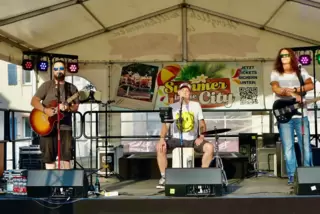 Endless Road beim Konzert in Landstuhl: (von links) Chris Lehmann, Thorsten Burkhardt und Frank Stenger. 