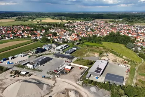 Das Gewerbegebiet „Schelmenlach“ am Ortseingang von Leimersheim. 