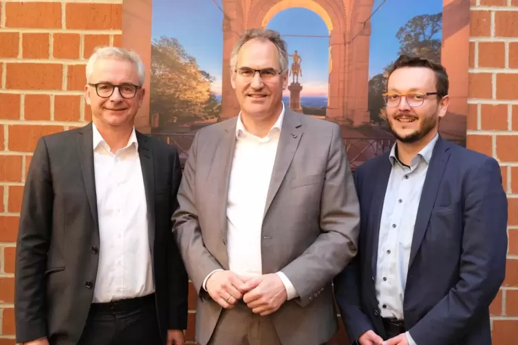 Christoph Schnaudigel, Landrat des Landkreises Karlsruhe und Vizepr&auml;sident des Eurodistrikts Pamina, Dietmar Seefeldt, Landrat d