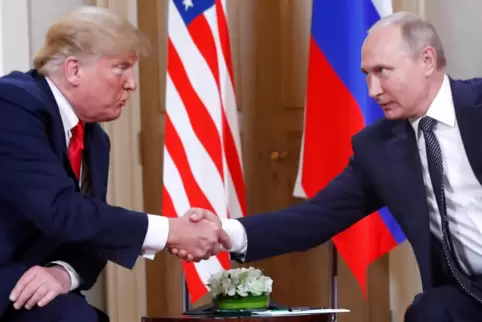 Trump und Putin im Juli 2018 in Helsinki: Diesen Freitag treffen sich bei Staatschefs in Alaska.