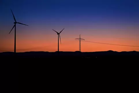 Bisherige Windräder zwischen Dudenhofen und Römerberg: nicht so hoch wie die Anlagen, die die Stadtwerke künftig planen. 