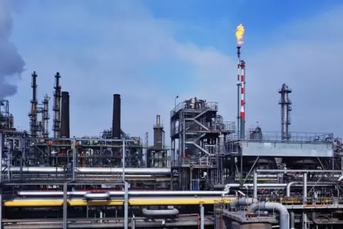 Eine Fackel in der BASF.