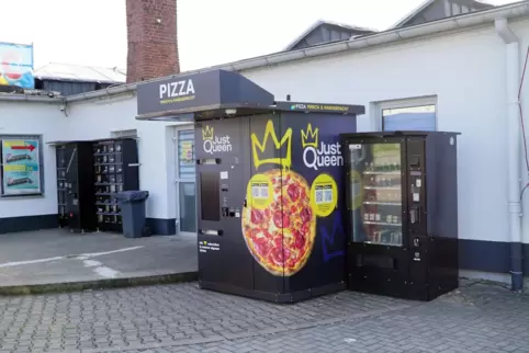 Der Pizza-Automat wird bereits nicht mehr mit Strom versorgt. 